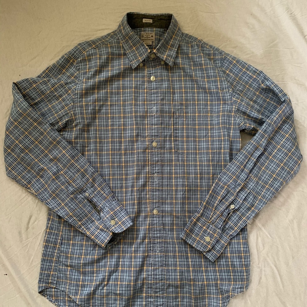 J.. Crew slim fit long sleeve button down plaid